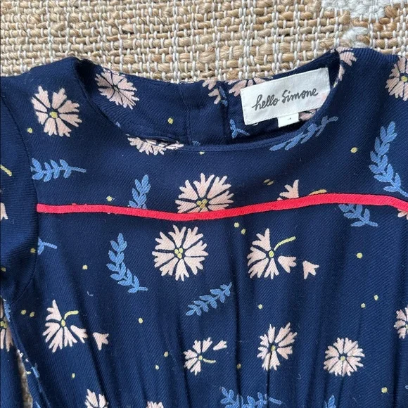 Hello Simone Floral Navy Blue Dress - Picture 4 of 6